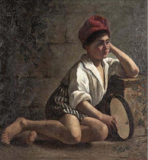 Julia Beck Boy with tamburin